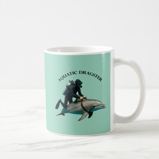 Mug Plongée vintage plongée plongée avec Dauphin URM (Droite)