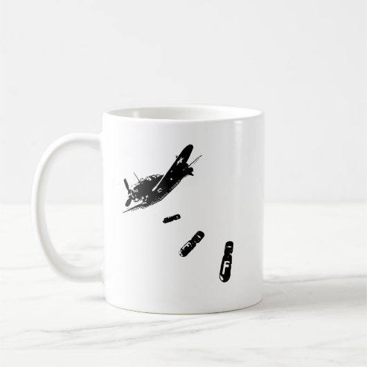 Mug Plongeur de F-Bombe (noir) (Gauche)