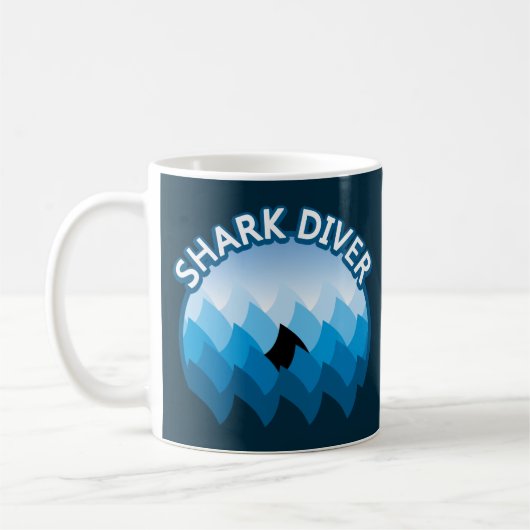Mug Plongeur de requins (Gauche)