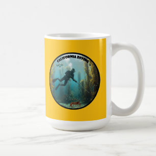 Mug Plongeur en apnée en Californie avec poissons et k