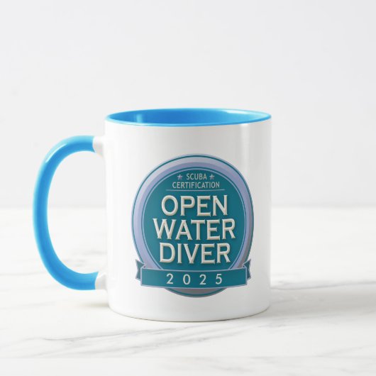 Mug Plongeur en eau libre certifié sur mesure (Gauche)