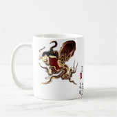 Mug Plongeur japonais d'abulone et combat de pieuvre (Gauche)