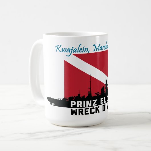 Mug Plongeur Kwajalein Marshall Islands d'épave de (Devant gauche)