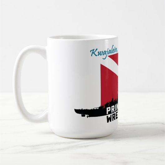 Mug Plongeur Kwajalein Marshall Islands d'épave de (Gauche)