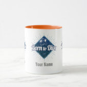 Mug Plongeur rétro Scuba Plongée école Océan Vintage (Centre)