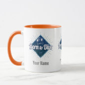 Mug Plongeur rétro Scuba Plongée école Océan Vintage (Gauche)