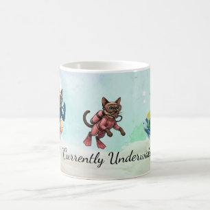 Mug Plongeur Sous-Marin Chat Siamois – Aquarelle Océan