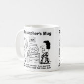 Mug Plongeur sous-marin dans la plongée nourrit des po (Devant gauche)