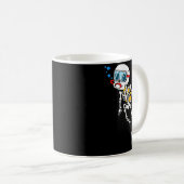 Mug Plongeur squelette Halloween plongée sous-marine (Devant droit)