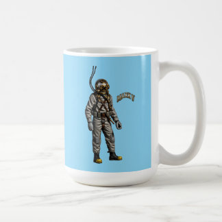 Mug Plongeur vintage portant un casque de plongée Mark