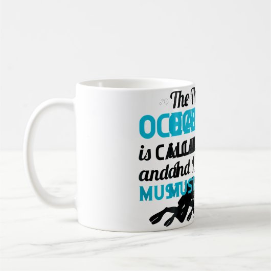 Mug Plongeurs de plongée en scaphandre drôles (Gauche)