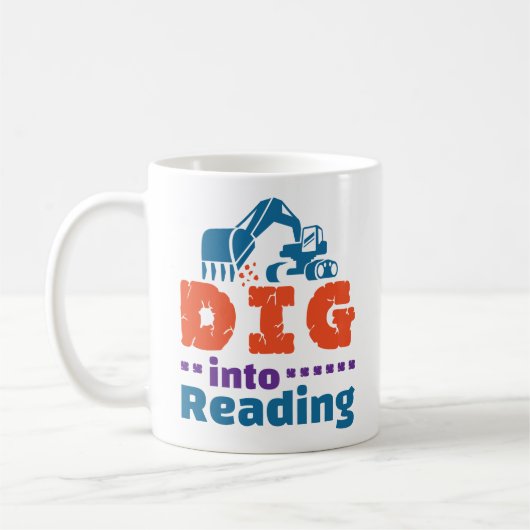 Mug Plongez dans la bibliothèque de l'enseignant de le (Gauche)