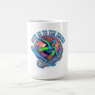 Mug Plongez dans le snowboard de neige
