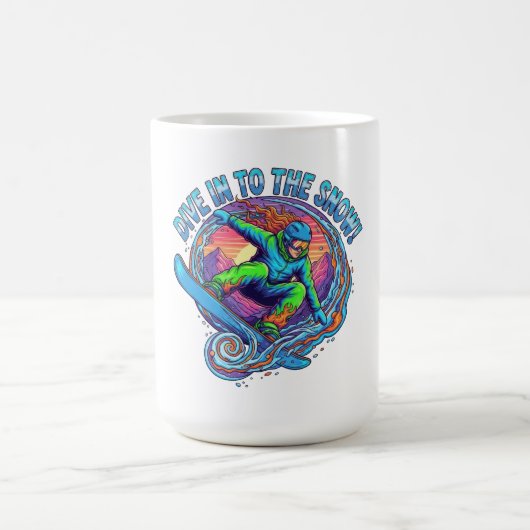 Mug Plongez dans le snowboard de neige (Centre)