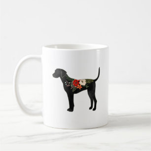 Mug Plott Hound Chien race Boho Floral Silhouette