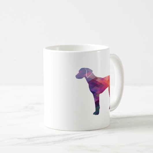 Mug Plott Hound Geometric Pattern Silhouette Purple (Devant droit)