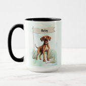 Mug Plott Watercolor Personalized Dog (Gauche)