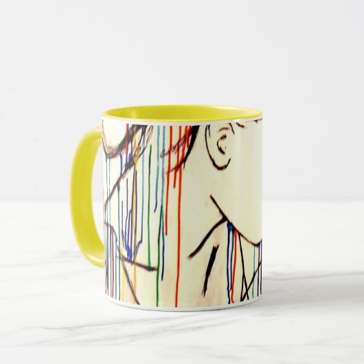 Mug Pluie créole - blanc (Devant gauche)