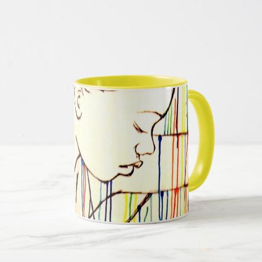 Mug Pluie créole - blanc (Devant droit)