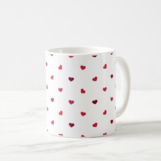 Mug Pluie de cadeau mignon de coeurs minuscules de (Devant droit)