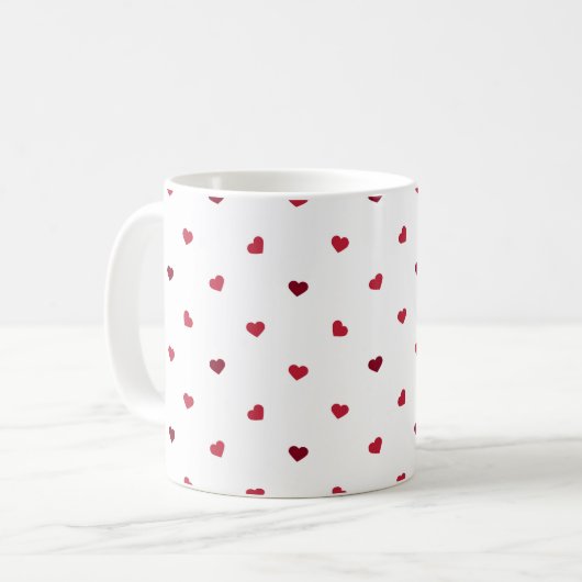Mug Pluie de cadeau mignon de coeurs minuscules de (Devant gauche)