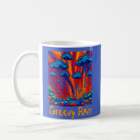 Mug Pluie Groovy Style Rétro (Gauche)
