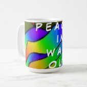 MUG PLUM COULEUR ROSE FLOWER PEACE ART (Devant gauche)
