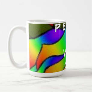MUG PLUM COULEUR ROSE FLOWER PEACE ART