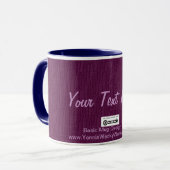 Mug Plum de base, votre texte ici (Devant gauche)