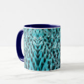Mug Plumage bleu - conception de plume cool (Devant gauche)