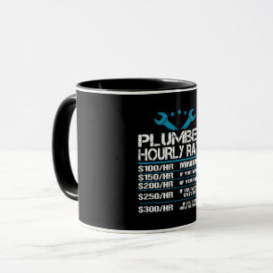 Mug Plumber installer fitter Funny Hourly Rate vend id