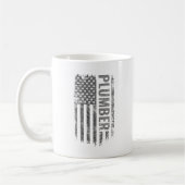 Mug Plumber USA Flag Distressed design (Gauche)