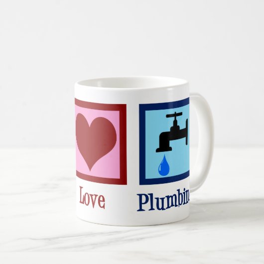 Mug Plumbing Peace Love (Devant droit)