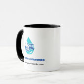 Mug Plumbing Service Water Drop Logo Plumber Business (Devant gauche)