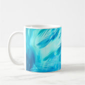 Mug Plume Abstraite Bleu Vert (Gauche)