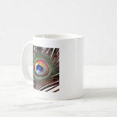 Mug Plume colorée de paon en cuivre (Devant gauche)