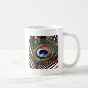 Mug Plume colorée de paon en cuivre