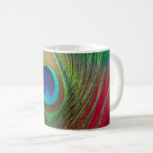 Mug Plume de paon en gros plan (Devant droit)