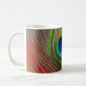 Mug Plume de paon en gros plan (Gauche)