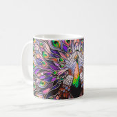 Mug "Plume de paon iridescent esthétique (Devant gauche)
