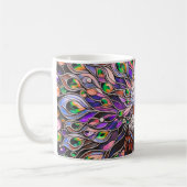 Mug "Plume de paon iridescent esthétique (Gauche)