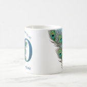 Mug Plume de paon pour 80e anniversaire ou anniversair (Centre)