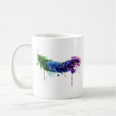 Mug Plume peinte par aquarelle (Gauche)