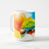 Mug Plume primaire - aquarelles (Devant gauche)