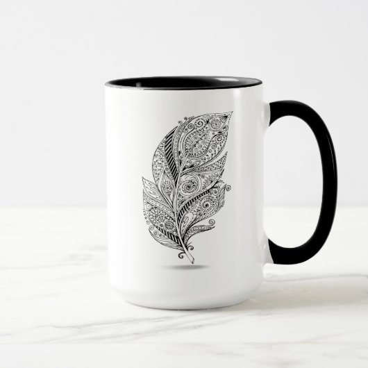 Mug Plume tribale inspirée (Droite)