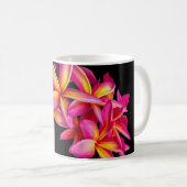 Mug Plumeria rose assez photo florale (Devant droit)