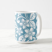 MUG PLUMÉRIE DE L'ÎLE (BLEU D'ESCLAT) (Devant droit)