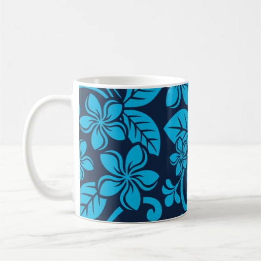 Mug PLUMÉRIE DE L'ÎLE (Bleu x 2) (Gauche)