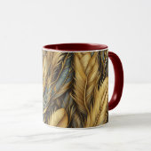 Mug Plumes Art Argent Doré (Devant droit)