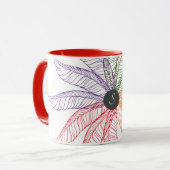 Mug - Plumes avec Monogramme (Devant gauche)